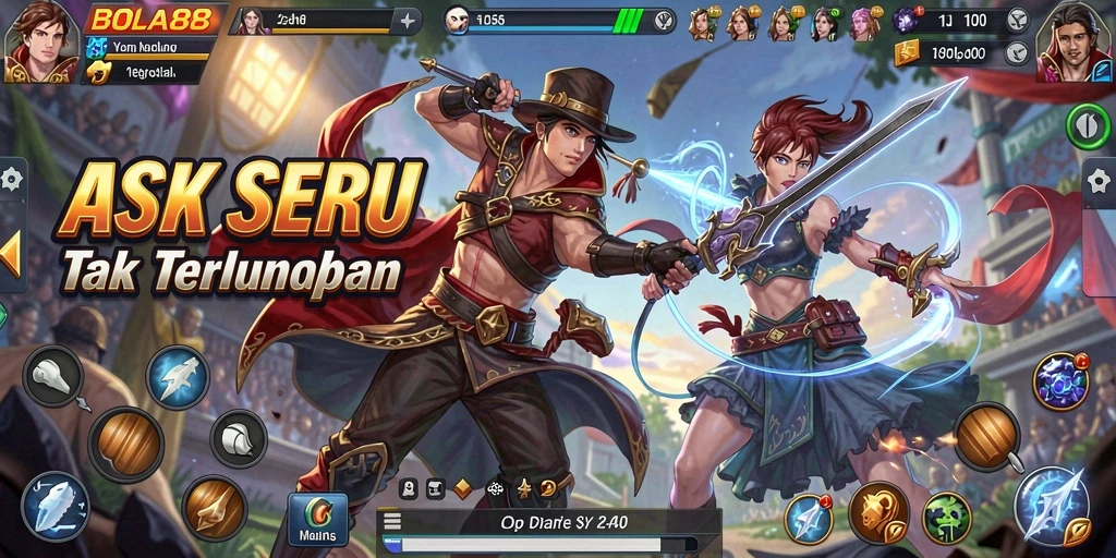 Tampilan gameplay BOLA88 yang penuh aksi dan menegangkan.