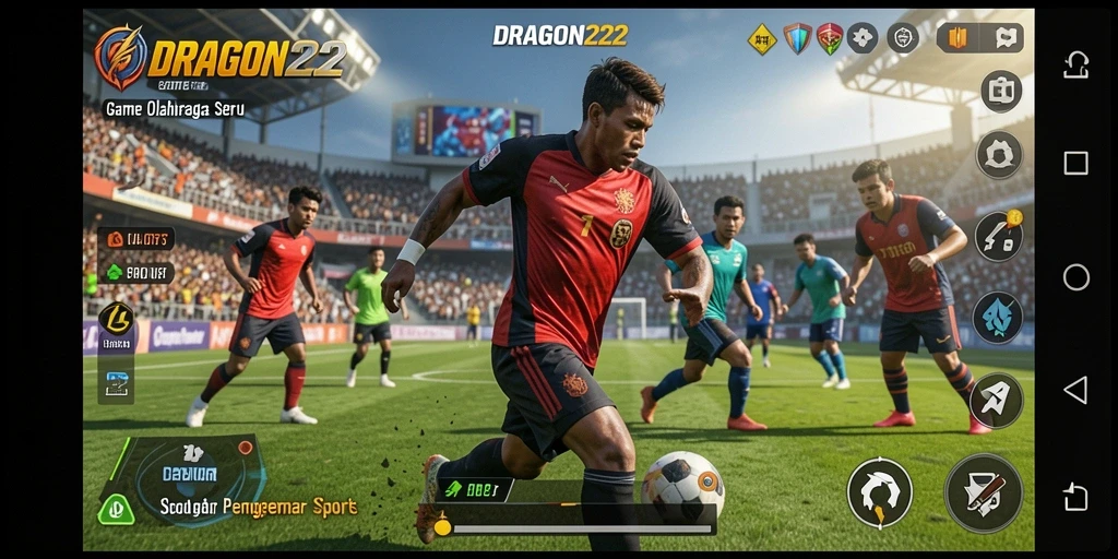 Tampilan seru dari gameplay DRAGON222 yang menampilkan aksi olahraga.