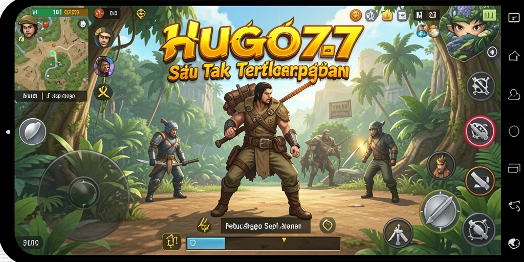 Tampilan gameplay menarik dari HUGO77 yang penuh petualangan.