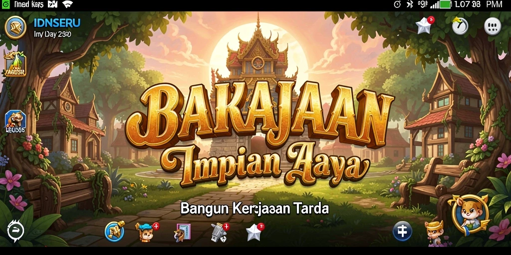 Tampilan gameplay strategis dalam IDNSERU yang menakjubkan