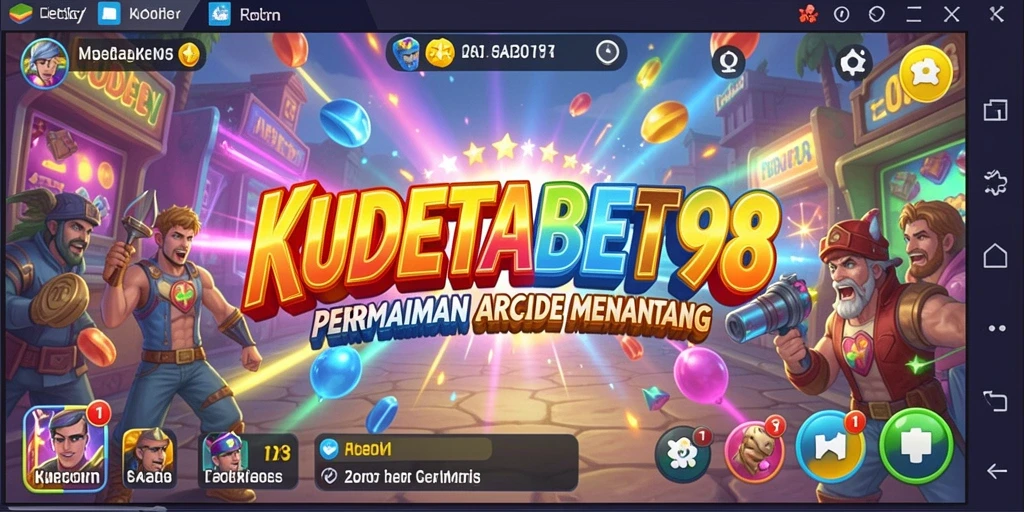 Tampilan seru gameplay KUDETABET98 dengan karakter bergerak cepat.