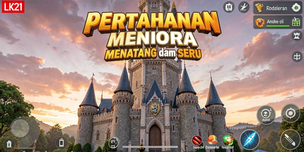 Screenshot LK21 menampilkan strategi Tower Defense yang mendebarkan.