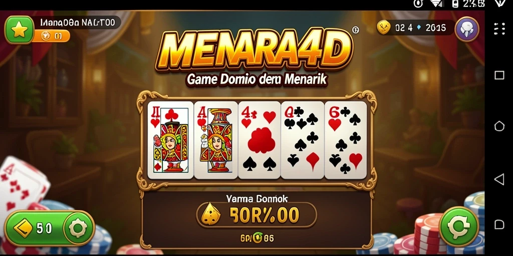 Tampilan gameplay domino yang seru dan menantang di MENARA4D.