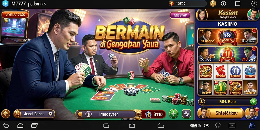 Screenshot MT777 menampilkan gameplay Kasino yang mendebarkan dan interaktif.