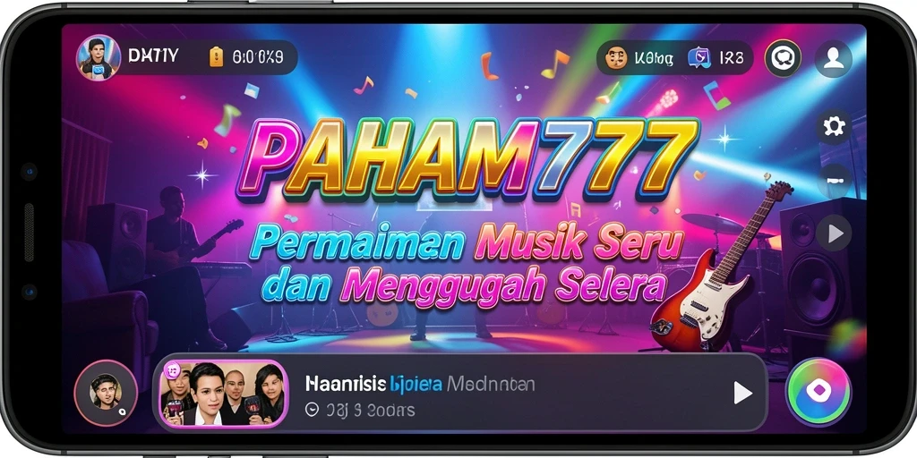 Tangkapan layar utama PAHAM777 menampilkan momen seru permainan musik.