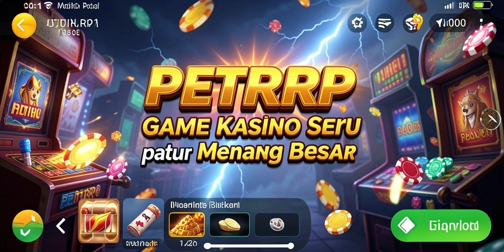 Gameplay PETIRRP yang menggembirakan dengan grafis kasino yang menawan.