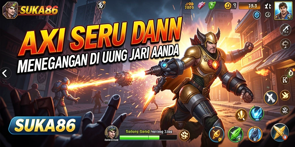 Tampilan gameplay menegangkan dalam SUKA86 dengan aksi yang seru.