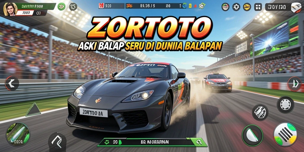 Gameplay intens balapan mobil di ZORTOTO.